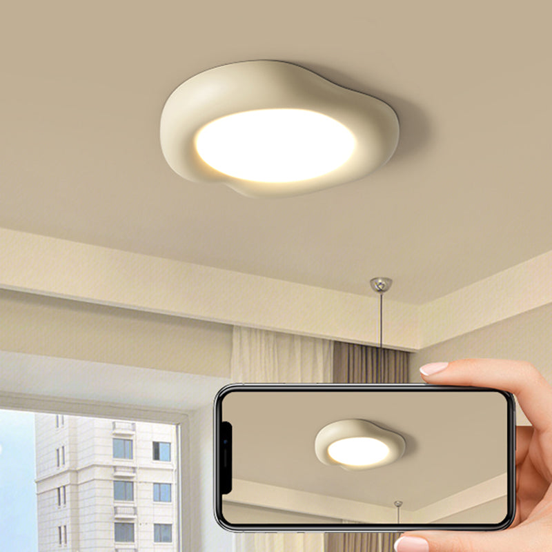 Nordic Style Ceiling Light Fixture Resin LED Flush Mount for Bedroom