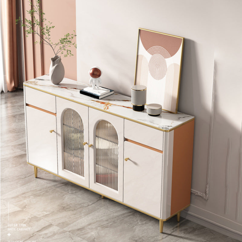 Contemporary Display Stand Wood Buffet Cabinet with Doors for Dining Room