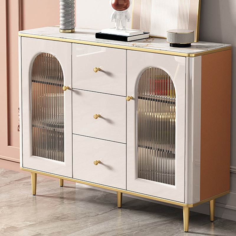 Contemporary Display Stand Wood Buffet Cabinet with Doors for Dining Room