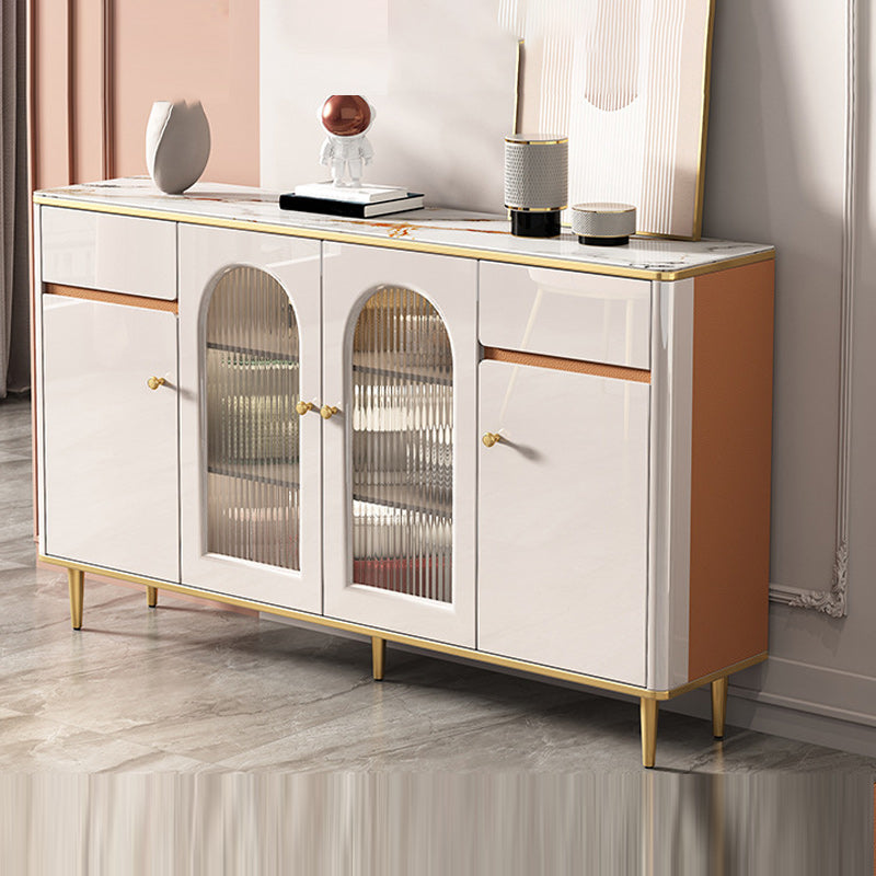 Contemporary Display Stand Wood Buffet Cabinet with Doors for Dining Room