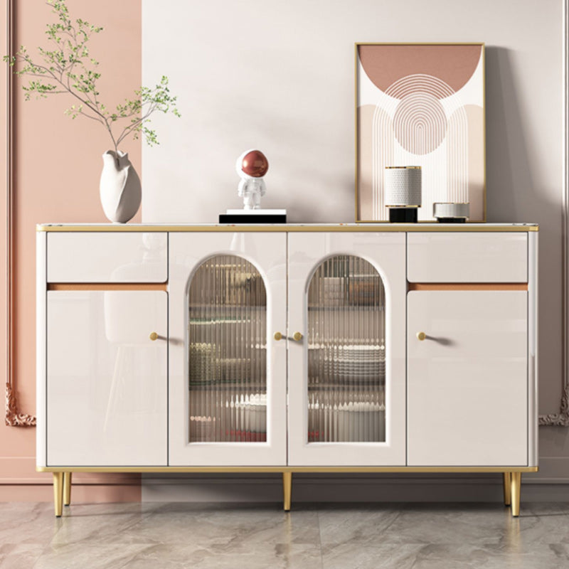 Contemporary Display Stand Wood Buffet Cabinet with Doors for Dining Room