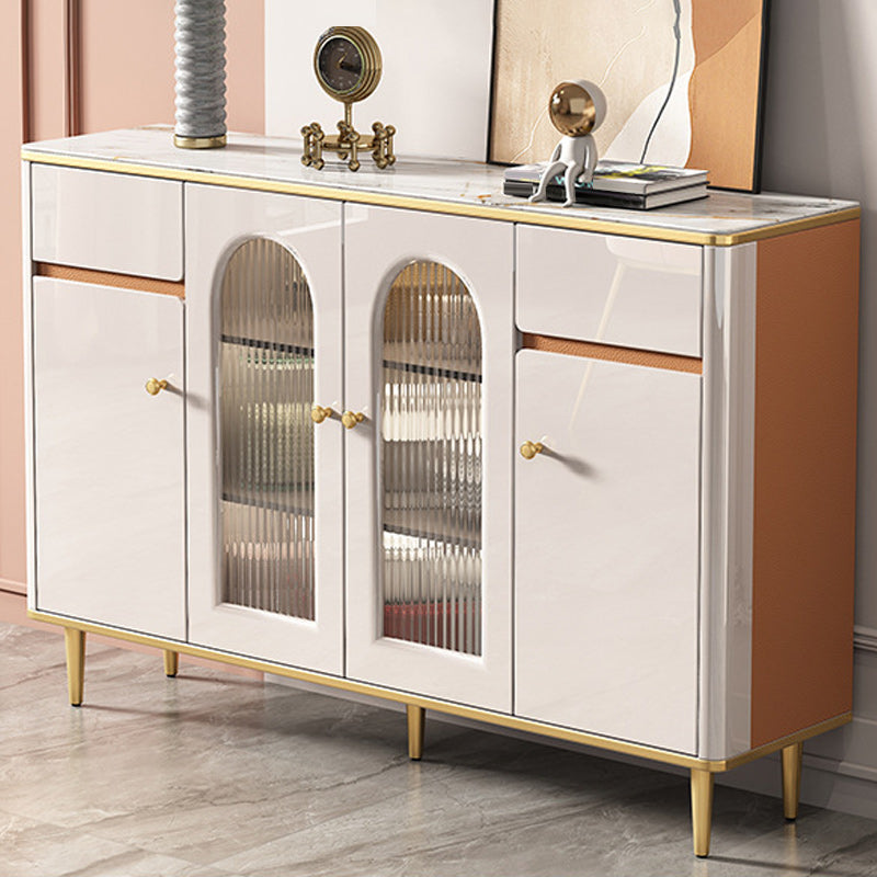 Contemporary Display Stand Wood Buffet Cabinet with Doors for Dining Room