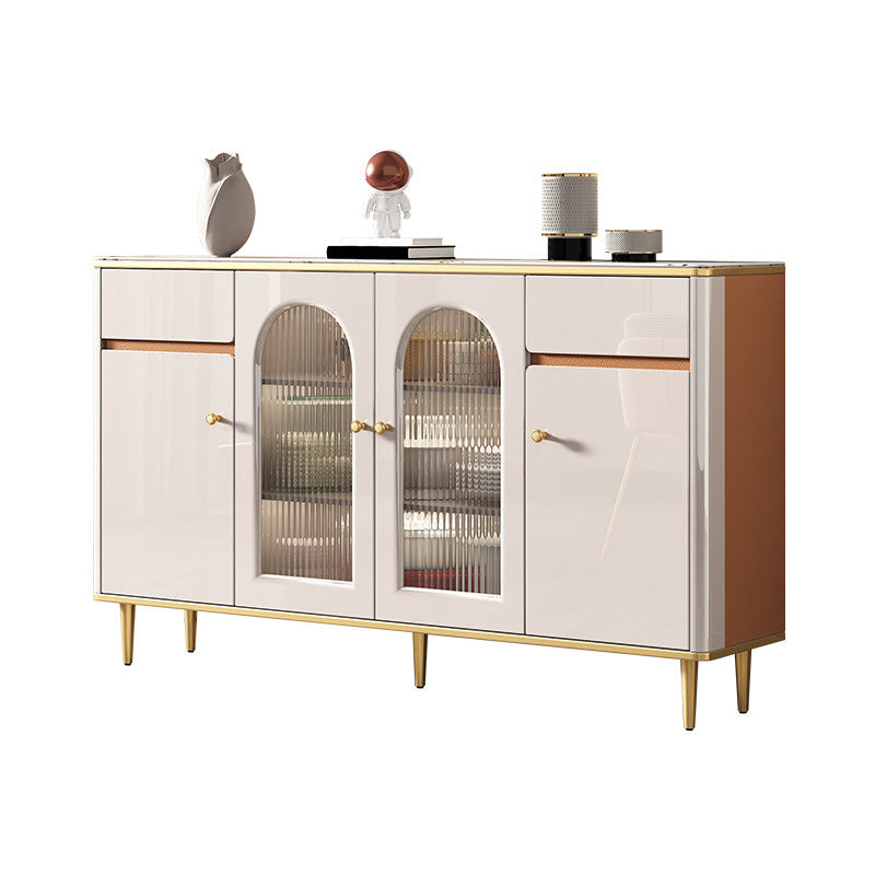 Contemporary Display Stand Wood Buffet Cabinet with Doors for Dining Room