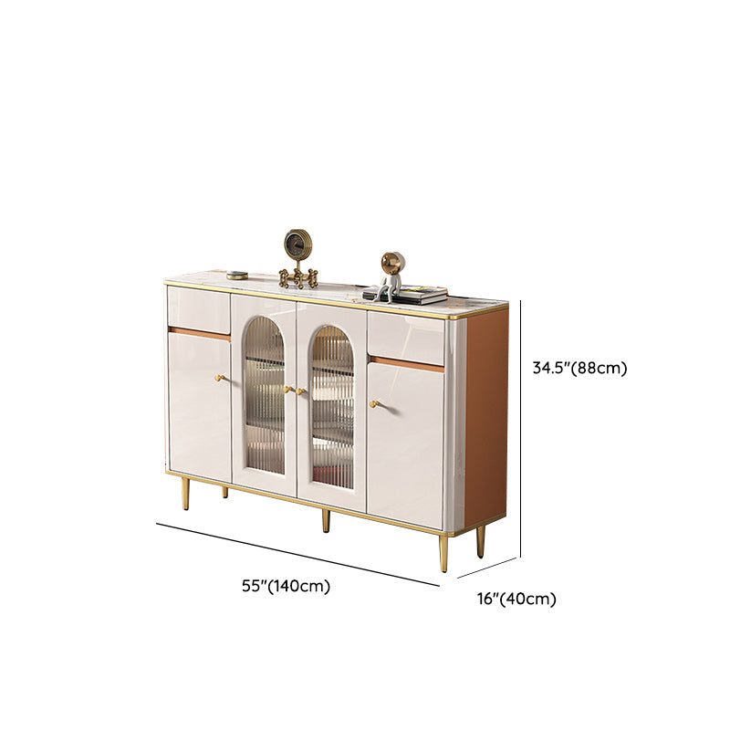 Contemporary Display Stand Wood Buffet Cabinet with Doors for Dining Room