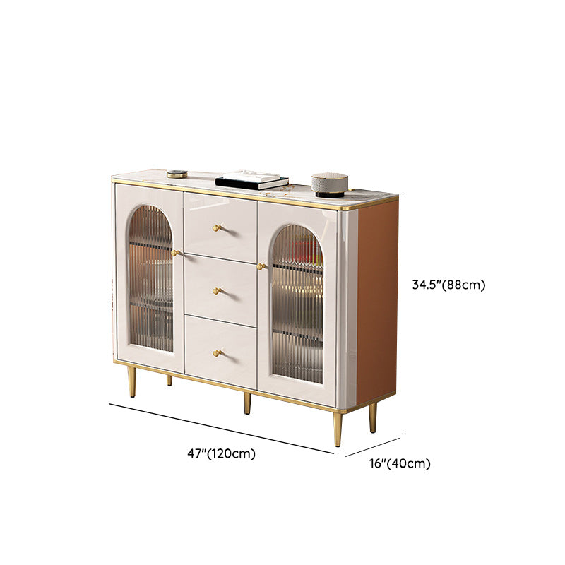 Contemporary Display Stand Wood Buffet Cabinet with Doors for Dining Room