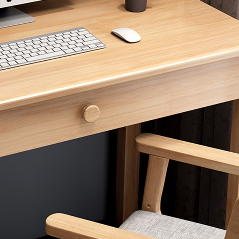 Contemporary Wood Study Desk Multifunctional Lifting Desk with Drawer Home Computer Desk