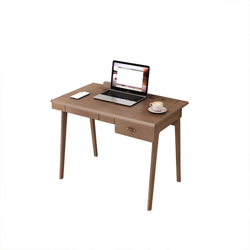 Contemporary Rubber Wood Study Desk Foldable Home Desk with Chair Lap Desk Student Table