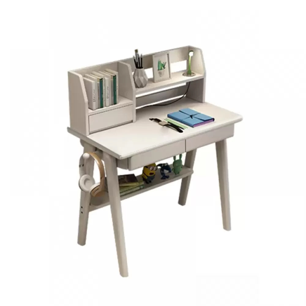 Writing Desk Kids Desks with Shelves Wood Study Desk and Chair Set