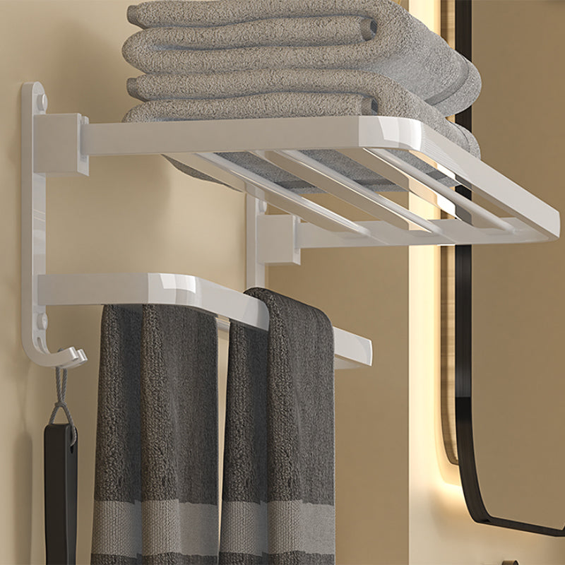 Modern White Bathroom Accessory Kit Bath Shelf Towel Bar Bath Hardware Set