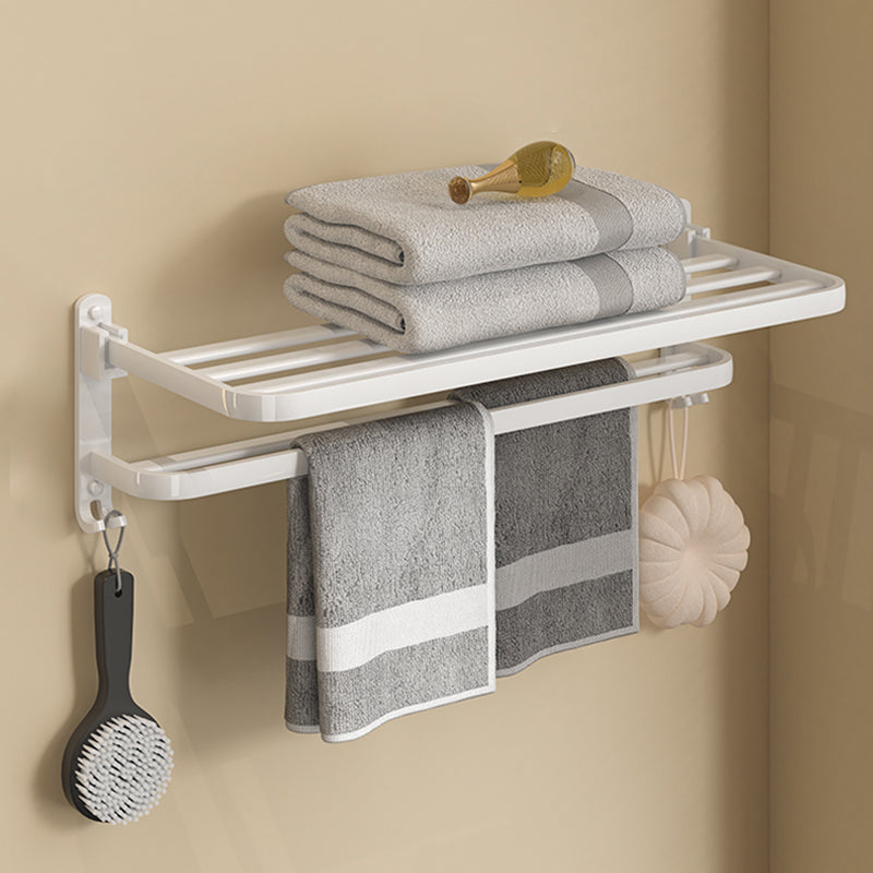 Modern White Bathroom Accessory Kit Bath Shelf Towel Bar Bath Hardware Set