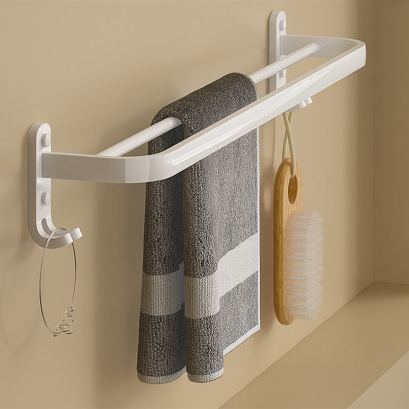 Modern White Bathroom Accessory Kit Bath Shelf Towel Bar Bath Hardware Set