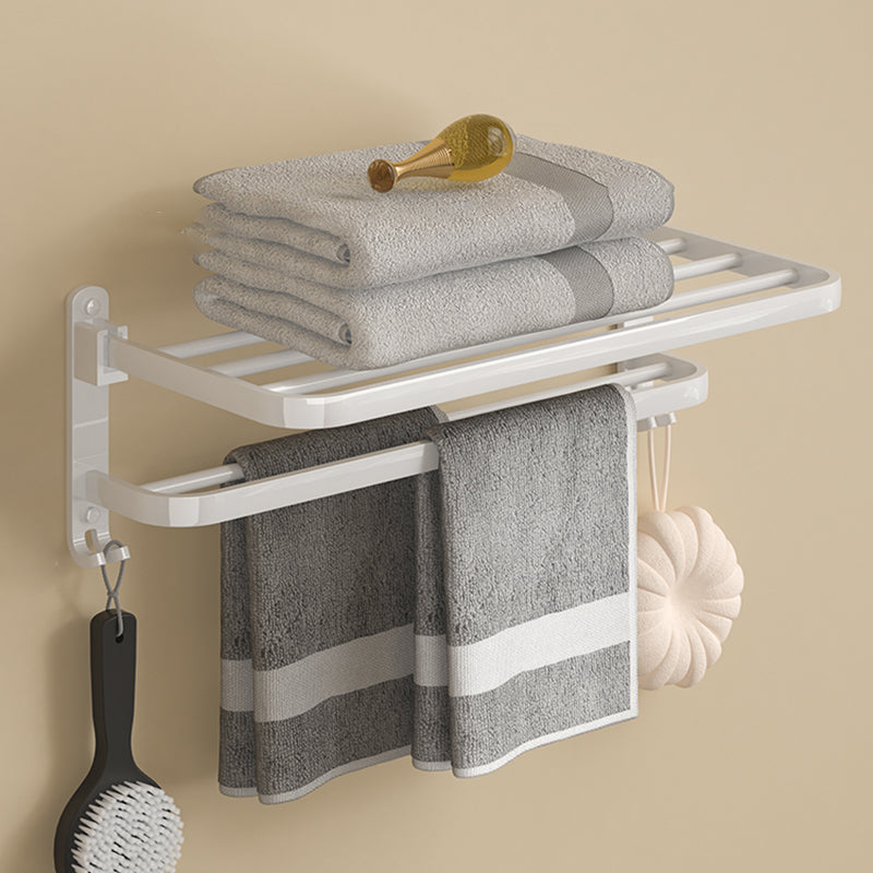 Modern White Bathroom Accessory Kit Bath Shelf Towel Bar Bath Hardware Set