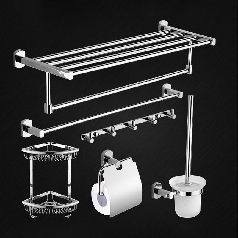 Modern Bath Hardware Set Stainless Steel Paper Holder Towel Bar Bathroom Accessory Kit