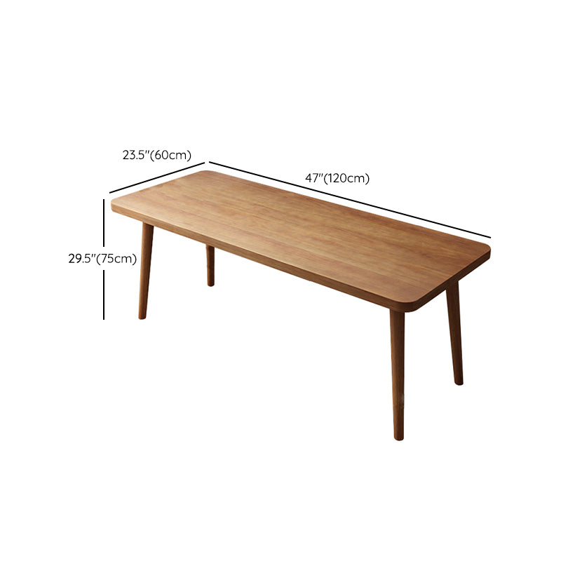 Contemporary Solid Wood Writing Desk 29.53-inch Tall Office Desk with Parsons Base