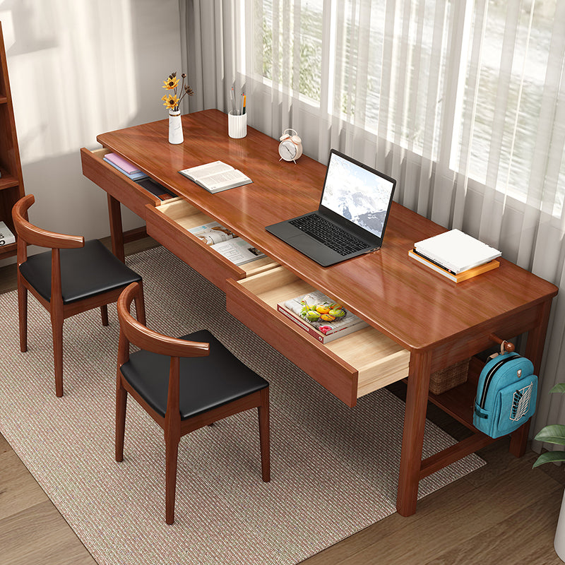 Wooden Rectangle Office Desk Modern Style Computer Desk with Drawers for Home