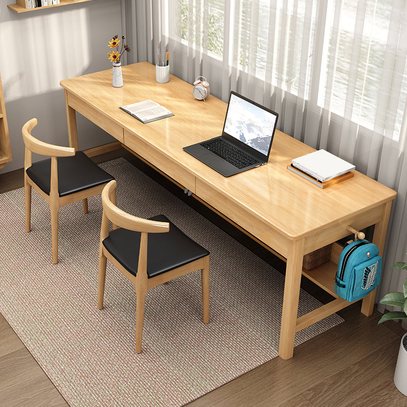 Wooden Rectangle Office Desk Modern Style Computer Desk with Drawers for Home