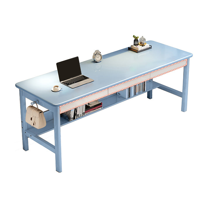 Wooden Rectangle Office Desk Modern Style Computer Desk with Drawers for Home