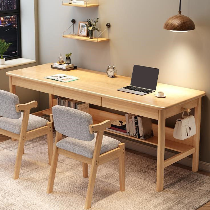 Wooden Rectangle Office Desk Modern Style Computer Desk with Drawers for Home