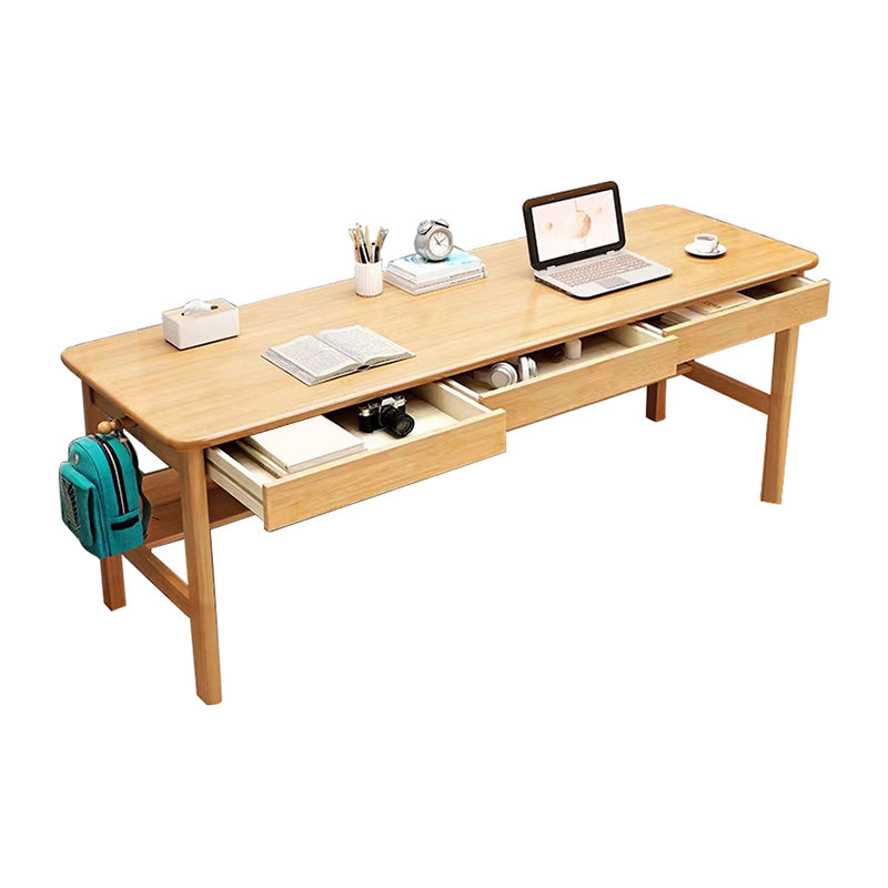 Wooden Rectangle Office Desk Modern Style Computer Desk with Drawers for Home