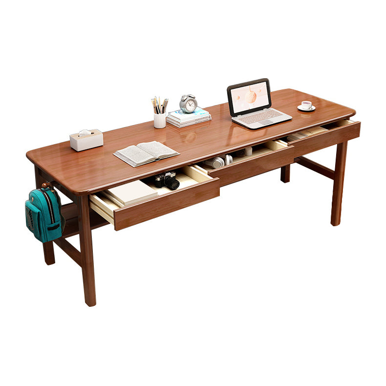 Wooden Rectangle Office Desk Modern Style Computer Desk with Drawers for Home