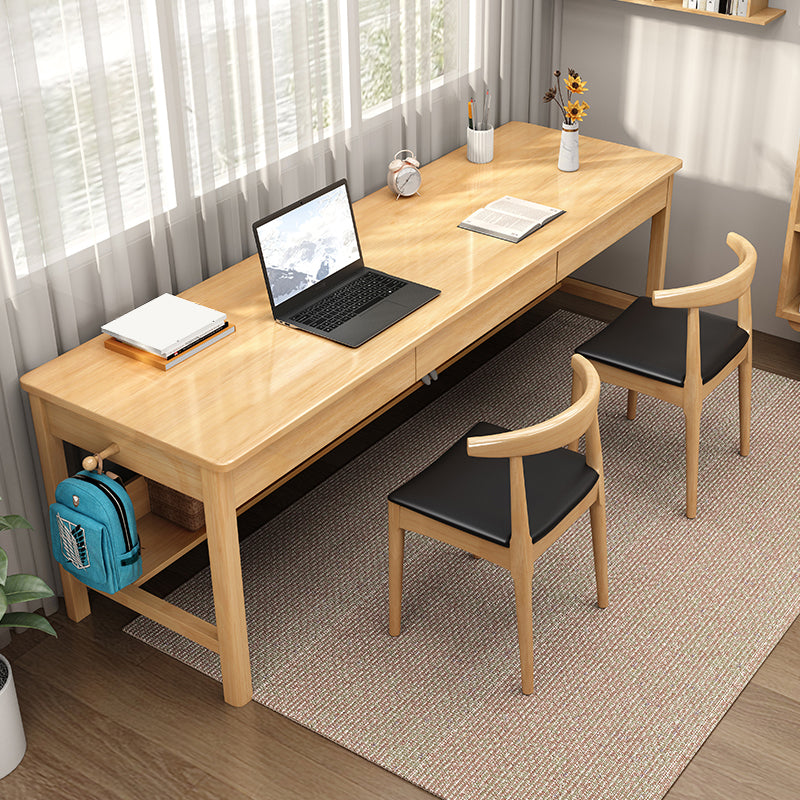 Wooden Rectangle Office Desk Modern Style Computer Desk with Drawers for Home