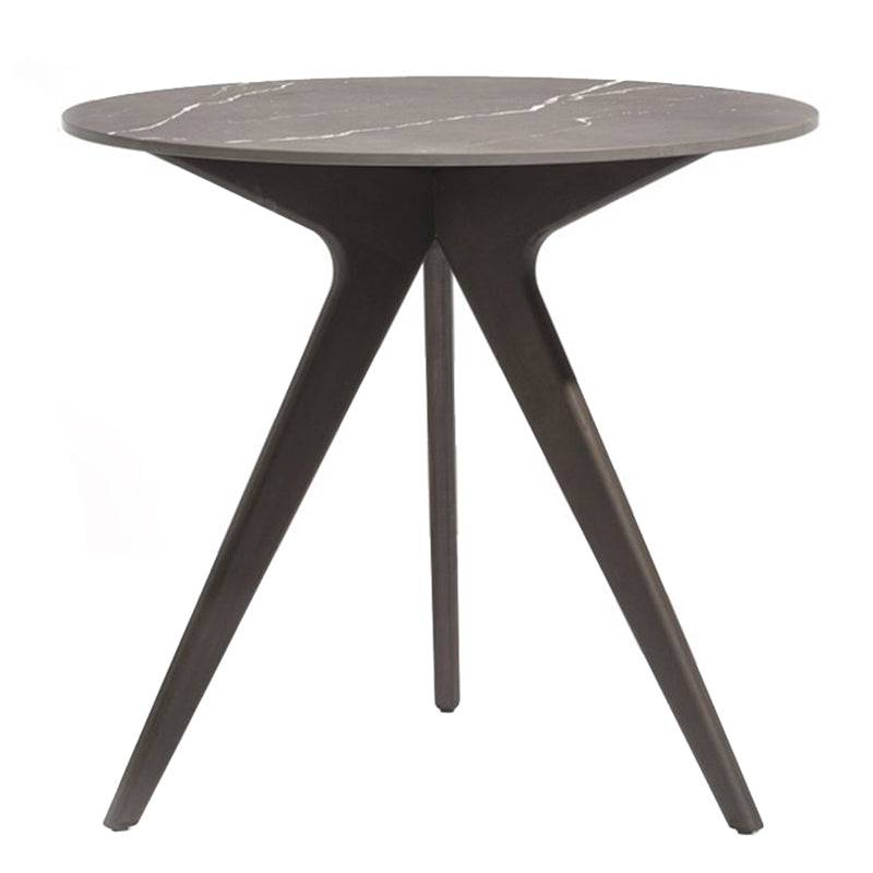 Modern Stone Courtyard Table Aluminium Geometric Outdoor Table