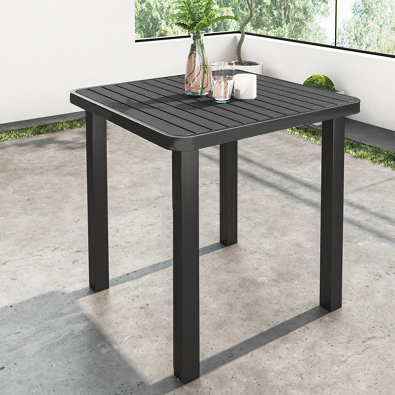 Modern Geometric Courtyard Table Artificial Wood Outdoors Table