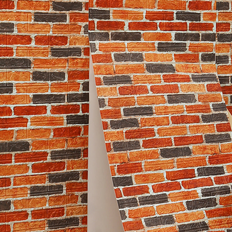 Industrial Wall Plank 3D Brick Wall Panels Waterproof Stick Wall Tile Set of 10