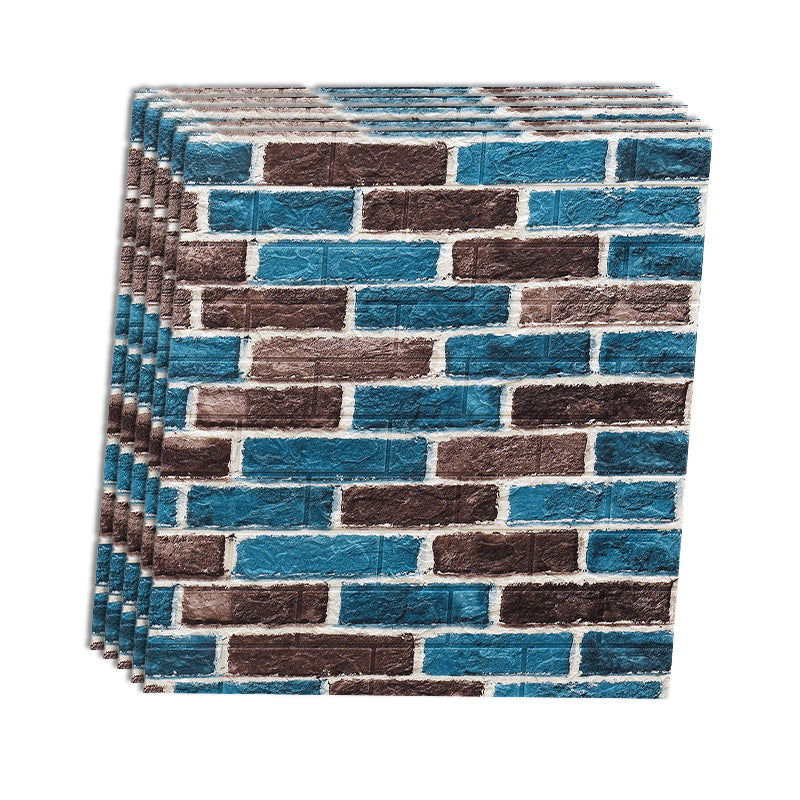 Industrial Wall Plank 3D Brick Wall Panels Waterproof Stick Wall Tile Set of 10