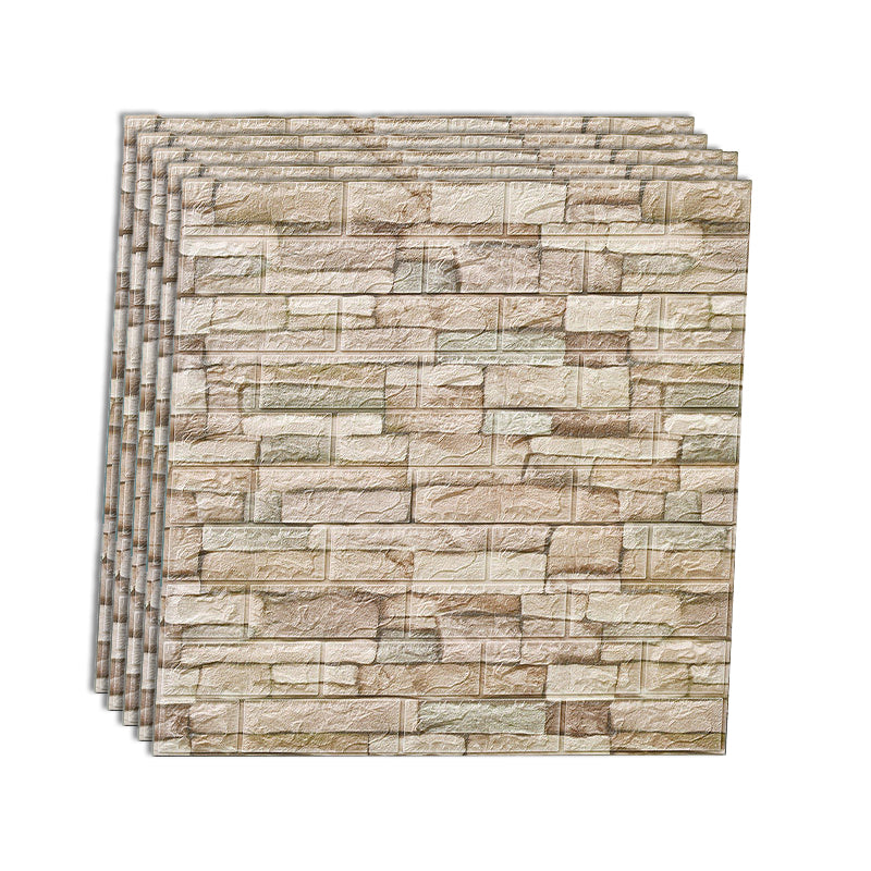 Industrial Wall Plank 3D Brick Wall Panels Waterproof Stick Wall Tile Set of 10