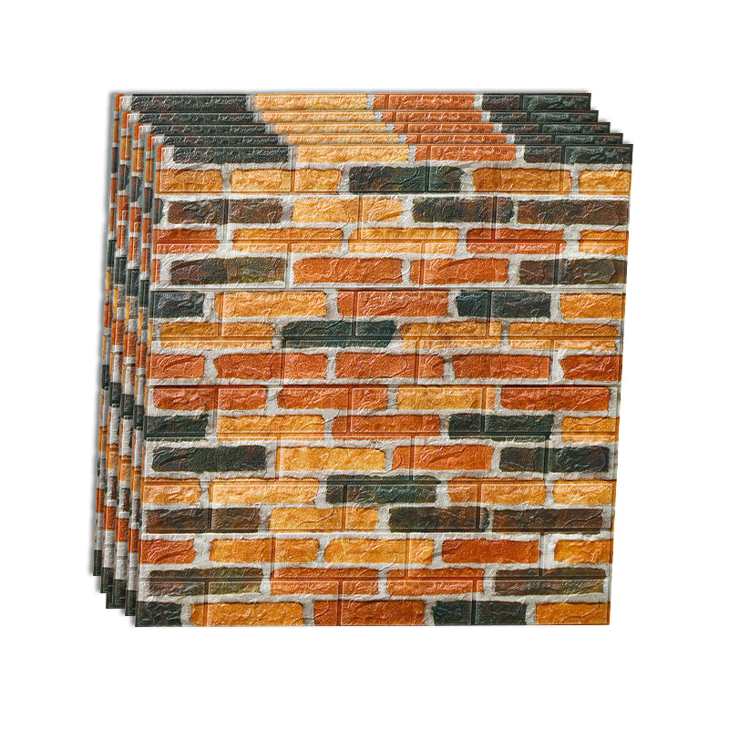 Industrial Wall Plank 3D Brick Wall Panels Waterproof Stick Wall Tile Set of 10