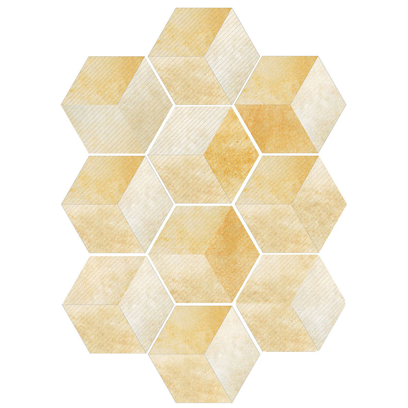 Plastic Mosaic Tile Wallpaper Hexagonal Peel and Stick Backsplash Wall Tile