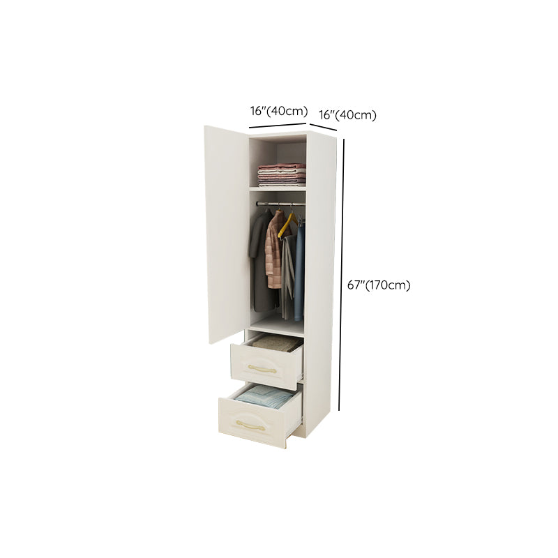 Manufactured Wood Kids Closet Modern 16"L X 16"W X 67"H Wardrobe Closet