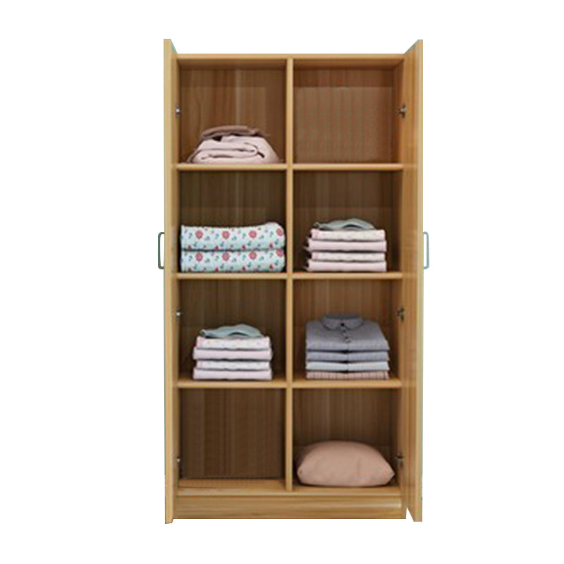 Manufactured Wood Kid's Wardrobe Modern Style Shelved Wardrobe Armoire