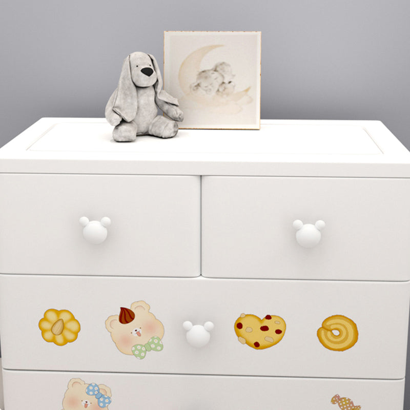 Contemporary White Armoire Cabinet Plastic Kids Closet with 6 Drawers