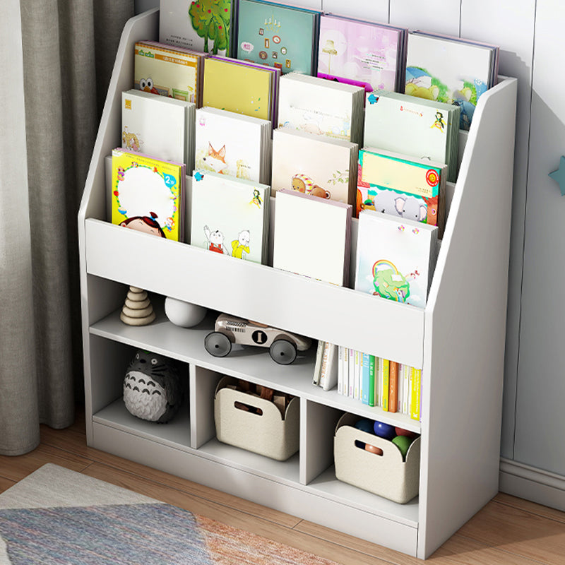 Scandinavian Book Display Closed Back Wood Children's Bookshelf