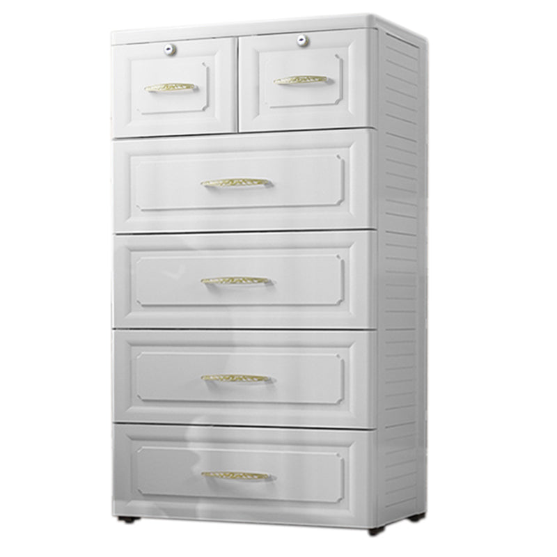 Chest Kids Nightstand Plastic Modern Nursery Dresser with 5/6 Drawers