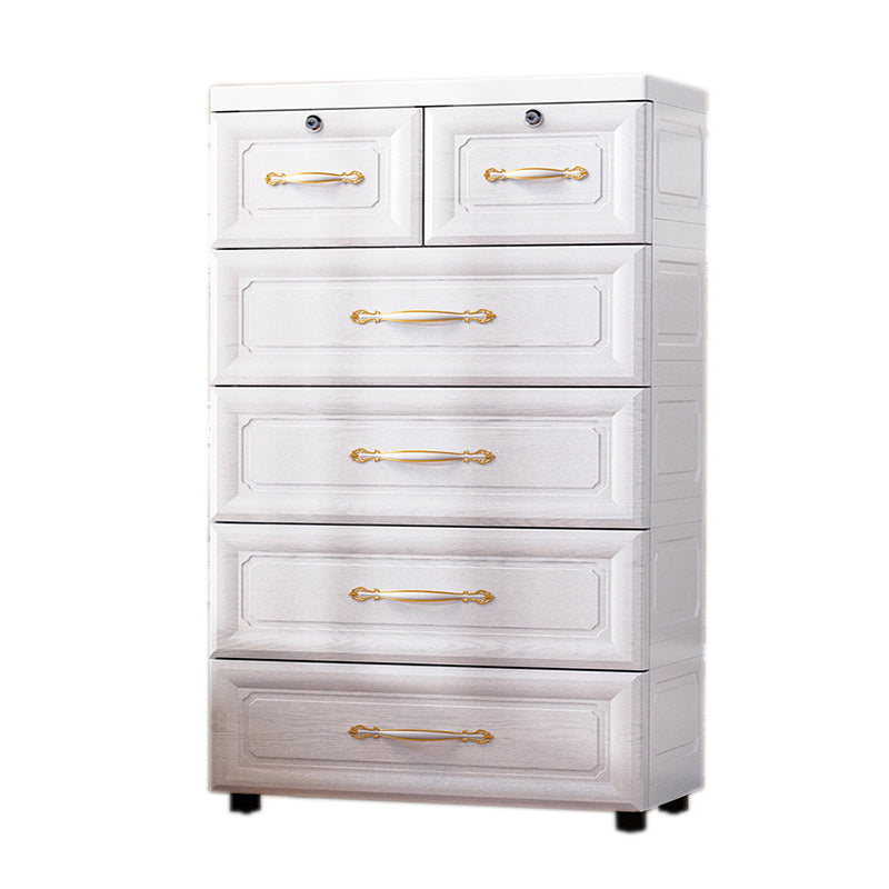 Chest Kids Nightstand Plastic Modern Nursery Dresser with 5/6 Drawers