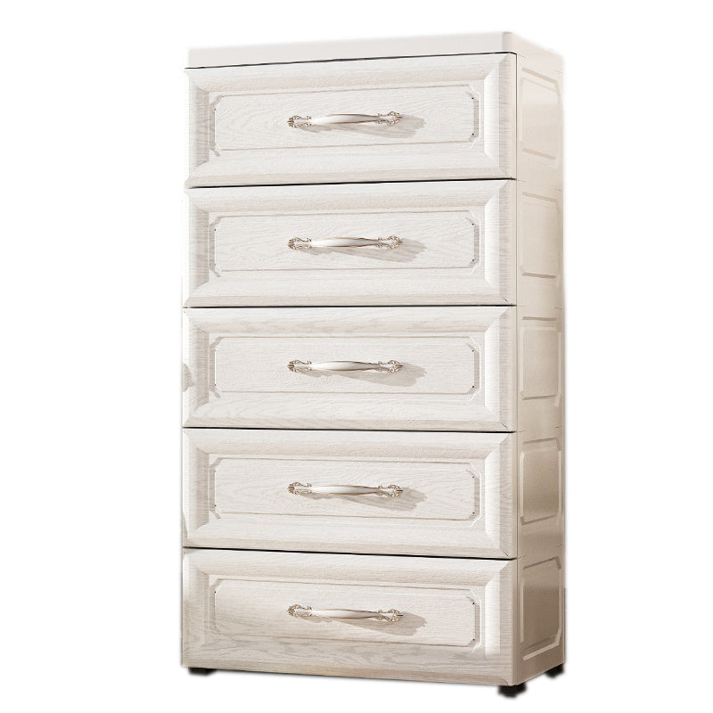 Modern Plastic Nursery Dresser Chest Kids Nightstand with 5/6 Drawers