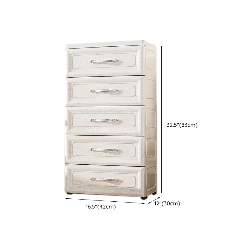 Modern Plastic Nursery Dresser Chest Kids Nightstand with 5/6 Drawers