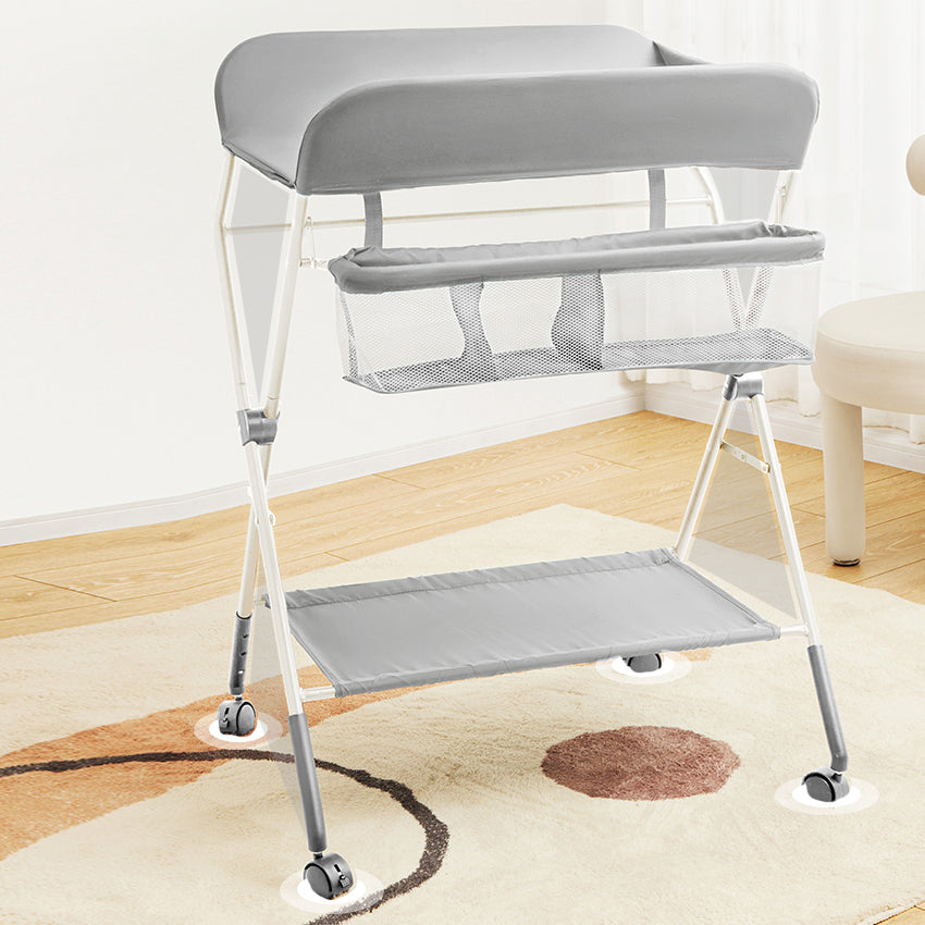 Metal Folding Changing Table Modern Baby Changing Table with Shelf