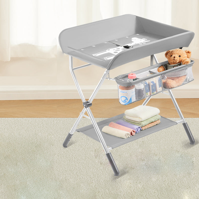 Metal Folding Changing Table Modern Baby Changing Table with Shelf