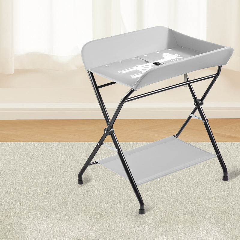 Metal Folding Changing Table Modern Baby Changing Table with Shelf