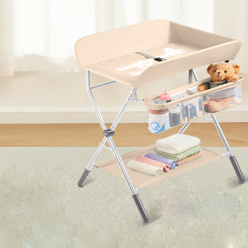 Metal Folding Changing Table Modern Baby Changing Table with Shelf