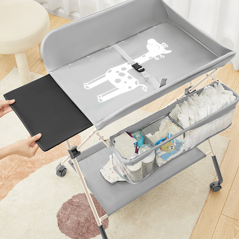 Metal Folding Changing Table Modern Baby Changing Table with Shelf