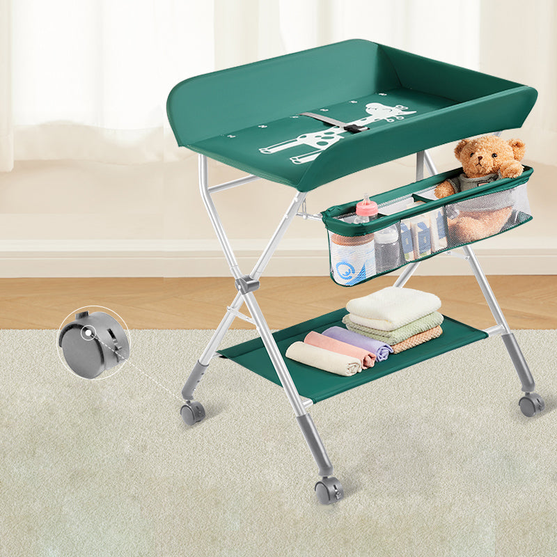 Metal Folding Changing Table Modern Baby Changing Table with Shelf