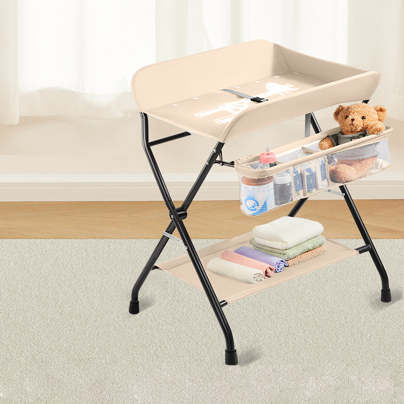 Metal Folding Changing Table Modern Baby Changing Table with Shelf