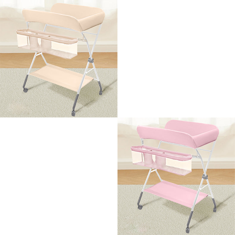 Metal Folding Changing Table Modern Baby Changing Table with Shelf