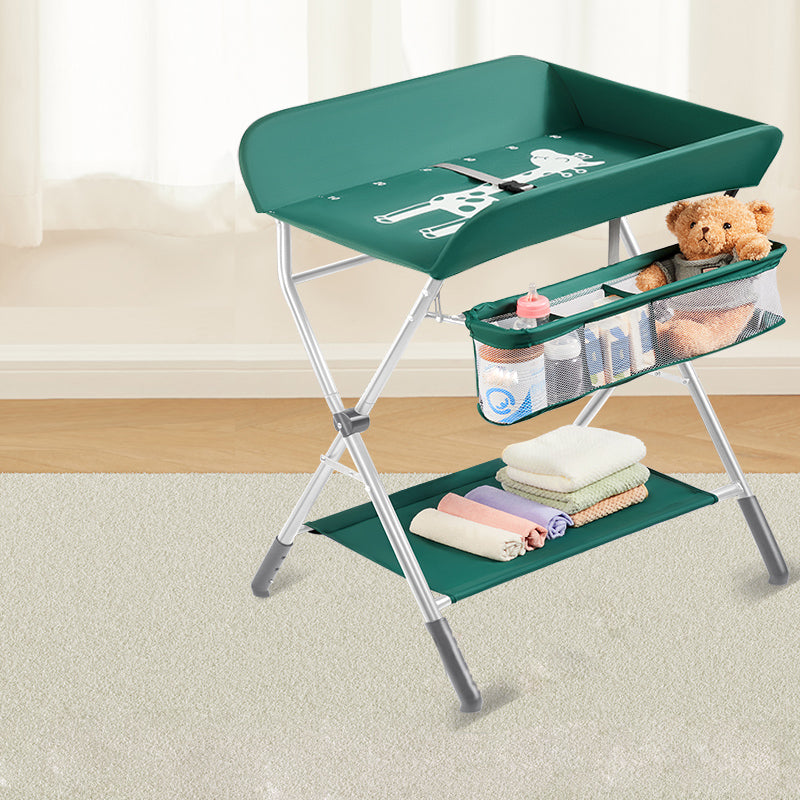 Metal Folding Changing Table Modern Baby Changing Table with Shelf