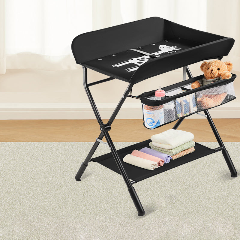 Metal Folding Changing Table Modern Baby Changing Table with Shelf